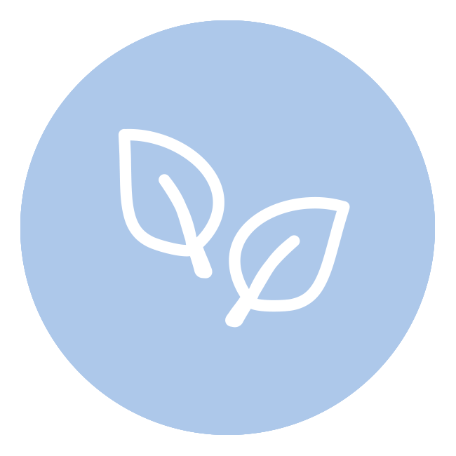 Symbolgrafik zweier weißer Blätter auf blauem Hintergrund.  