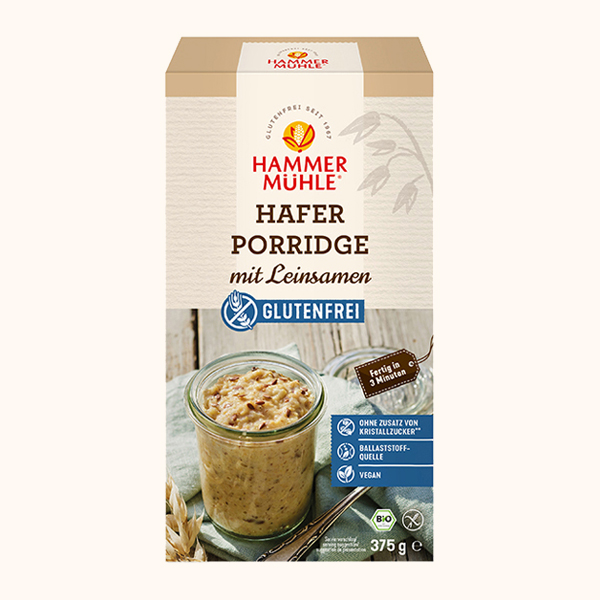 Bio Hafer Porridge mit Leinsamen